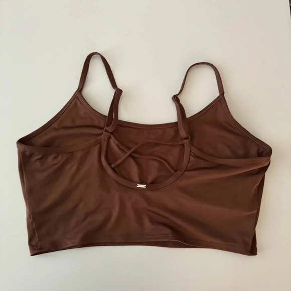 Pink Victoria’s Secret Copped Cami Tank with built in shelf bra Size large - Picture 4 of 8